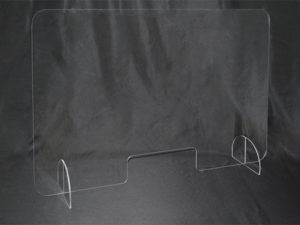 Protective screen for counter