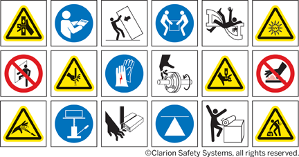 Symboles ISO. Image © Clarion Safety Systems